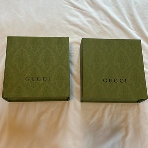 Two Gucci W:7.5” x L:7.5” x D:3”